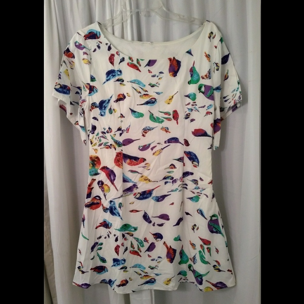 Shein Rainbow Bird Minidress - Picture 2 of 5